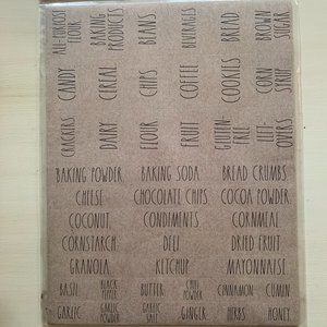 New Rae Dunn Organizing Labels